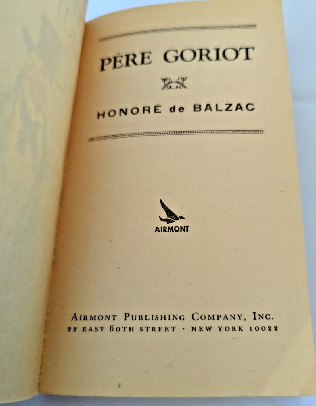 Honore de Balzac by Pere Goriot 1965 Paperback Airmont Classic