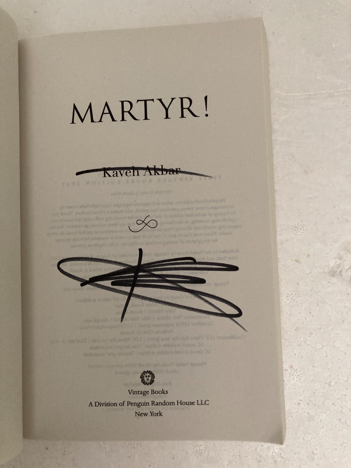Martyr!: A Novel by Kaveh Akbar (2024, Trade Paperback) SIGNED 1st Printing