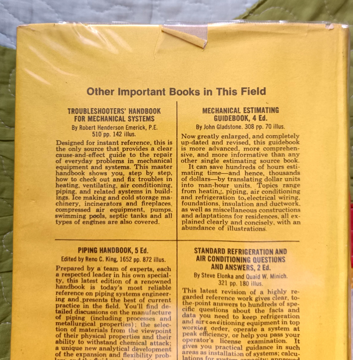 Pump Handbook Edited by Igor J Karassik 1976 [HARDCOVER] GOOD FREE LOCAL POSTAGE