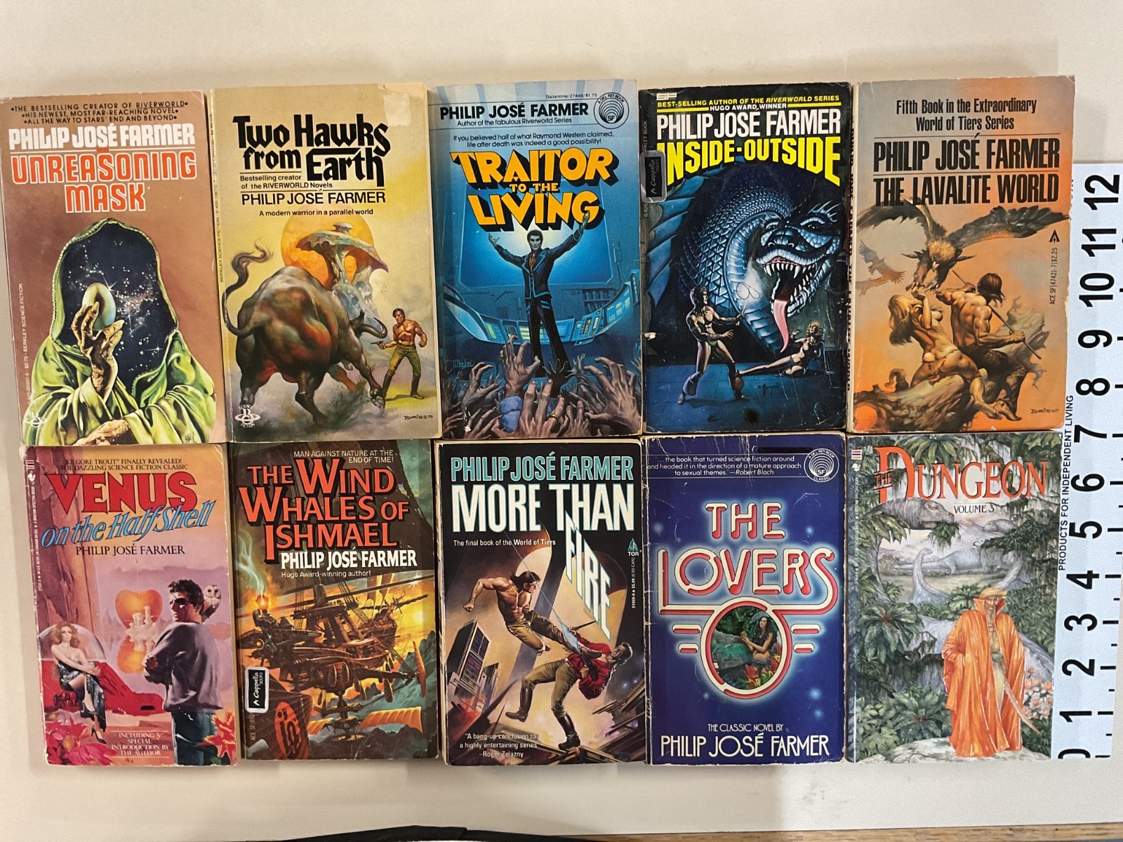 Philip Jose Farmer PB lot of 17 Vintage dungeon Vols 1 & 3 Day World Doc Savage