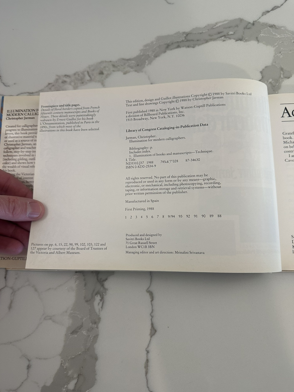 book Illumination for Modern Calligraphers Christopher Jarman First Printng 1988