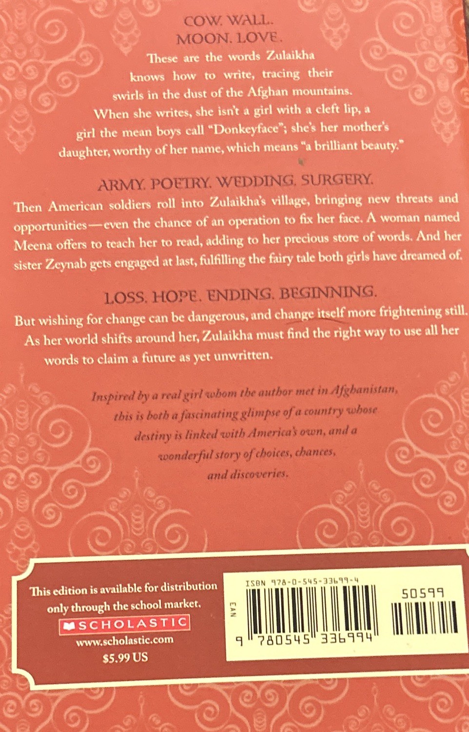 Trent Reedy Words in the Dust Paperback Scholastic Arthur A. Levine Intro