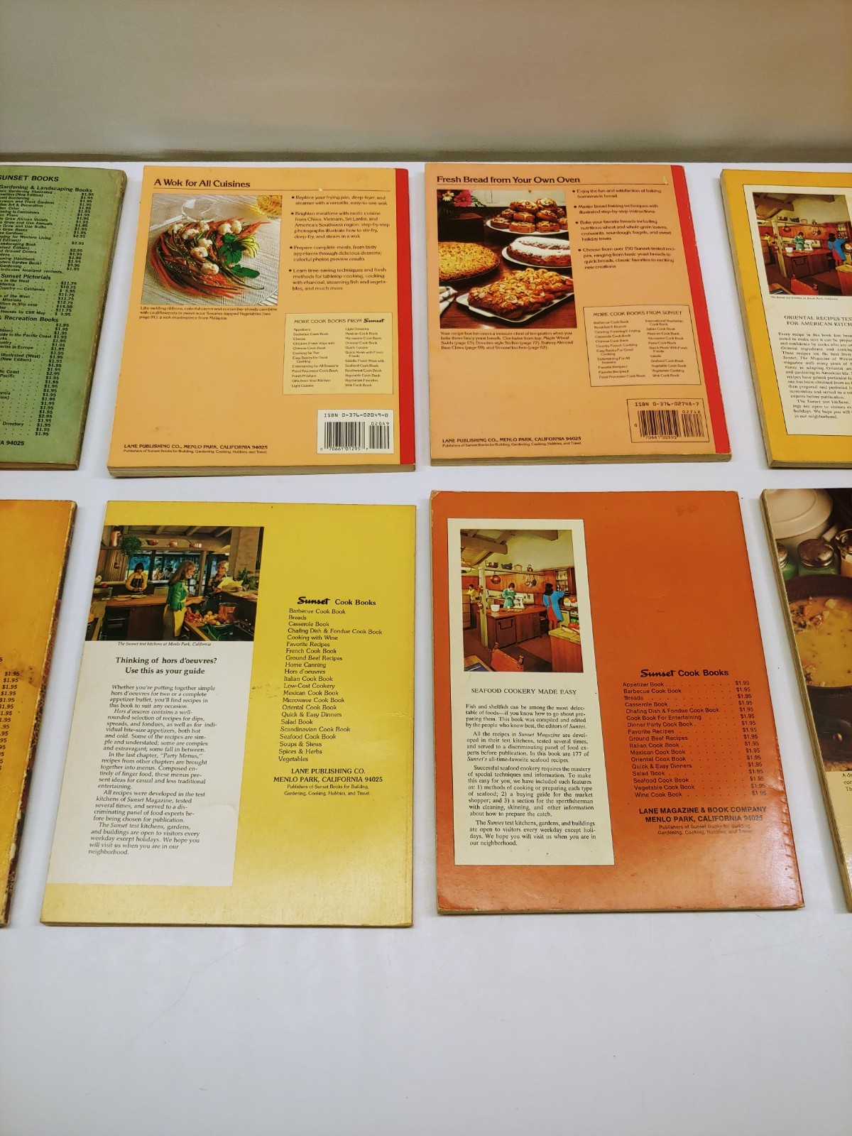11x SUNSET Magazine COOKBOOKS Vintage Recipes Cookies Wok Breads Seafood…