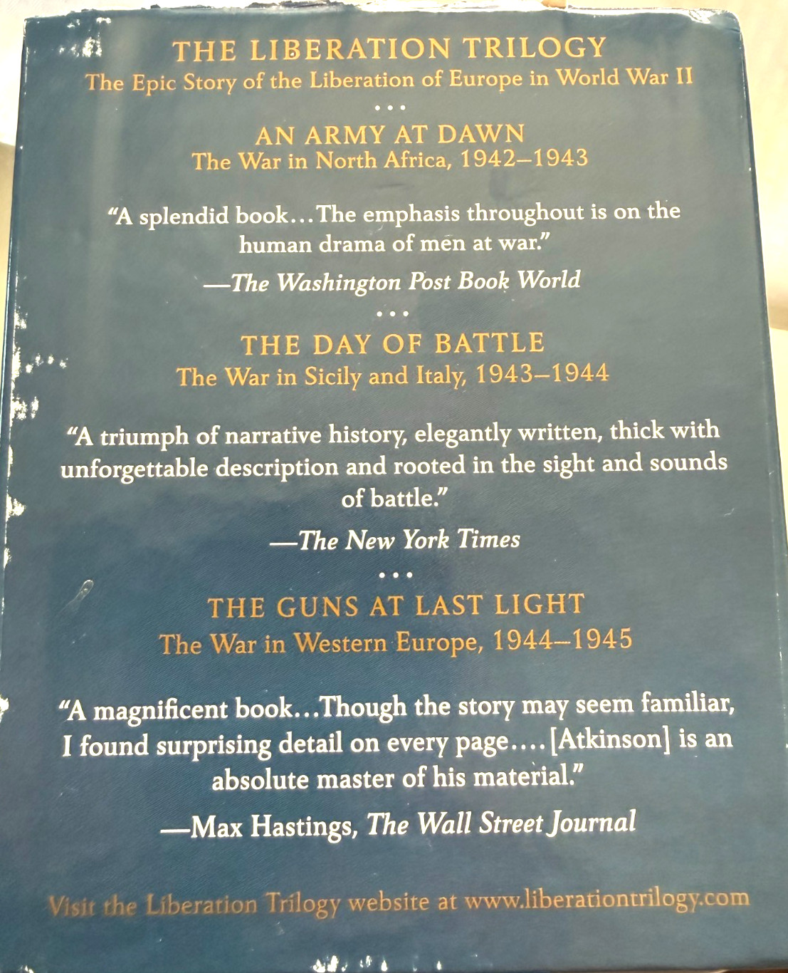 The Liberation Set: An Army at Dawn, The Day of Battle, The Gun at Last Night