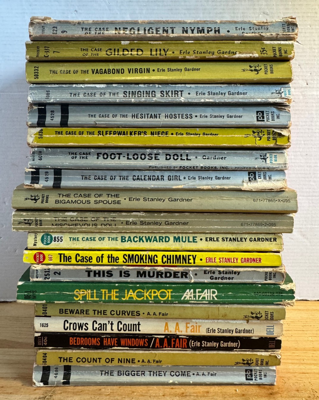 Erle Stanley Gardner Perry Mason / A A Fair Lot 19 Books Vintage Pocket 1950s