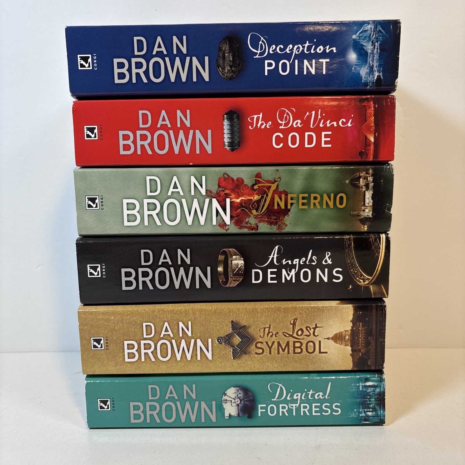 Robert Langdon Series 6 of 7 Books Paperback Set by Dan Brown – Corgi Books