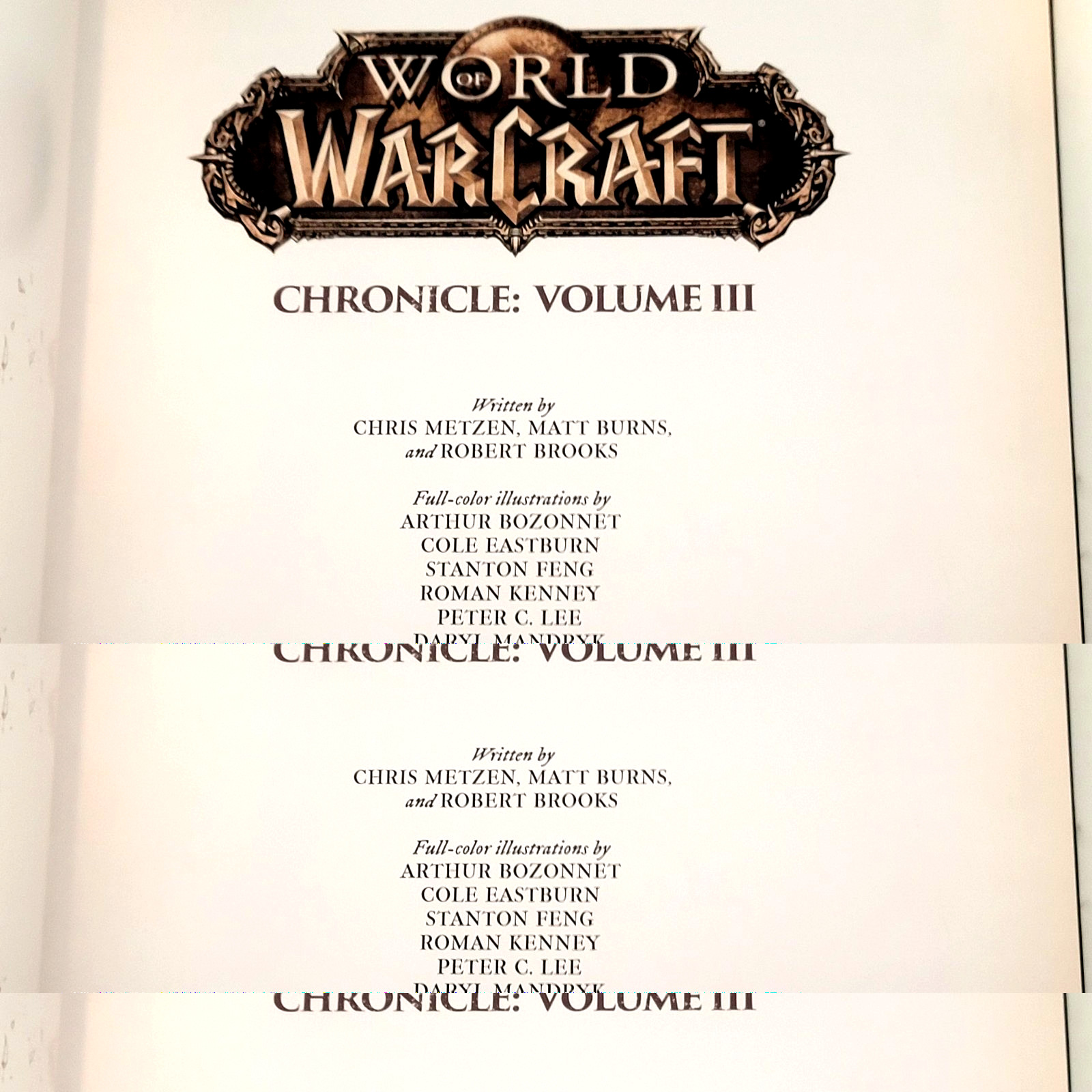Blizzard Entertainment World of Warcraft Chronicle Volume 3 Pre-Owned 2018