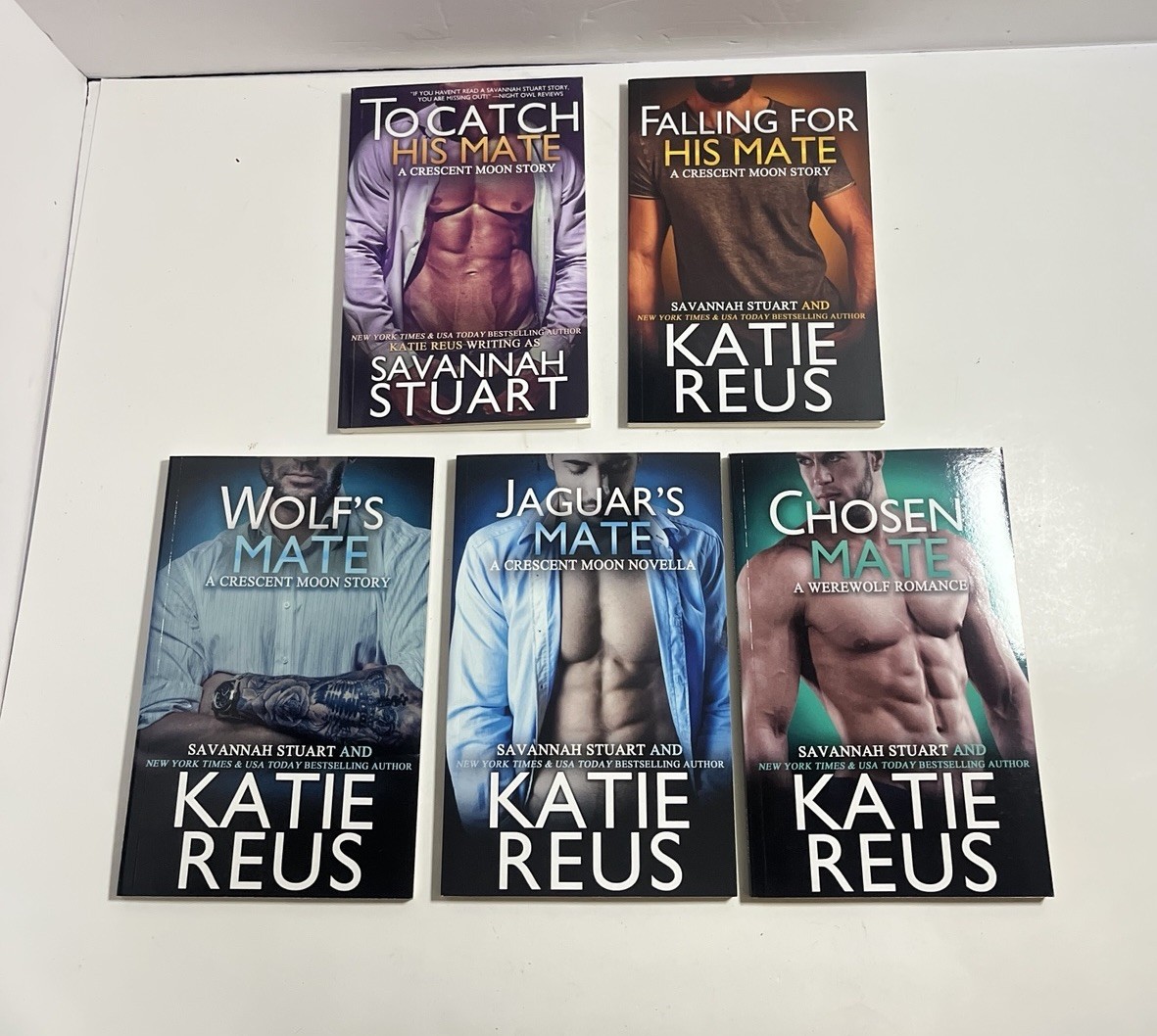 Katie Reus Crescent Moon Series Paperback Books 5-9 Paranormal Romance Lot Of 5