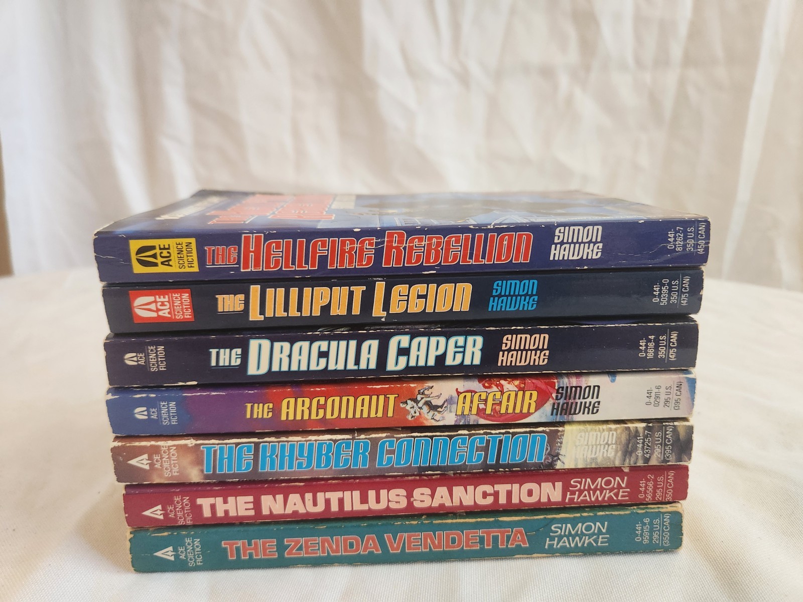 7 Time Wars Books #4-10, Simon Hawke, Ace Books, PB, 1985-1990