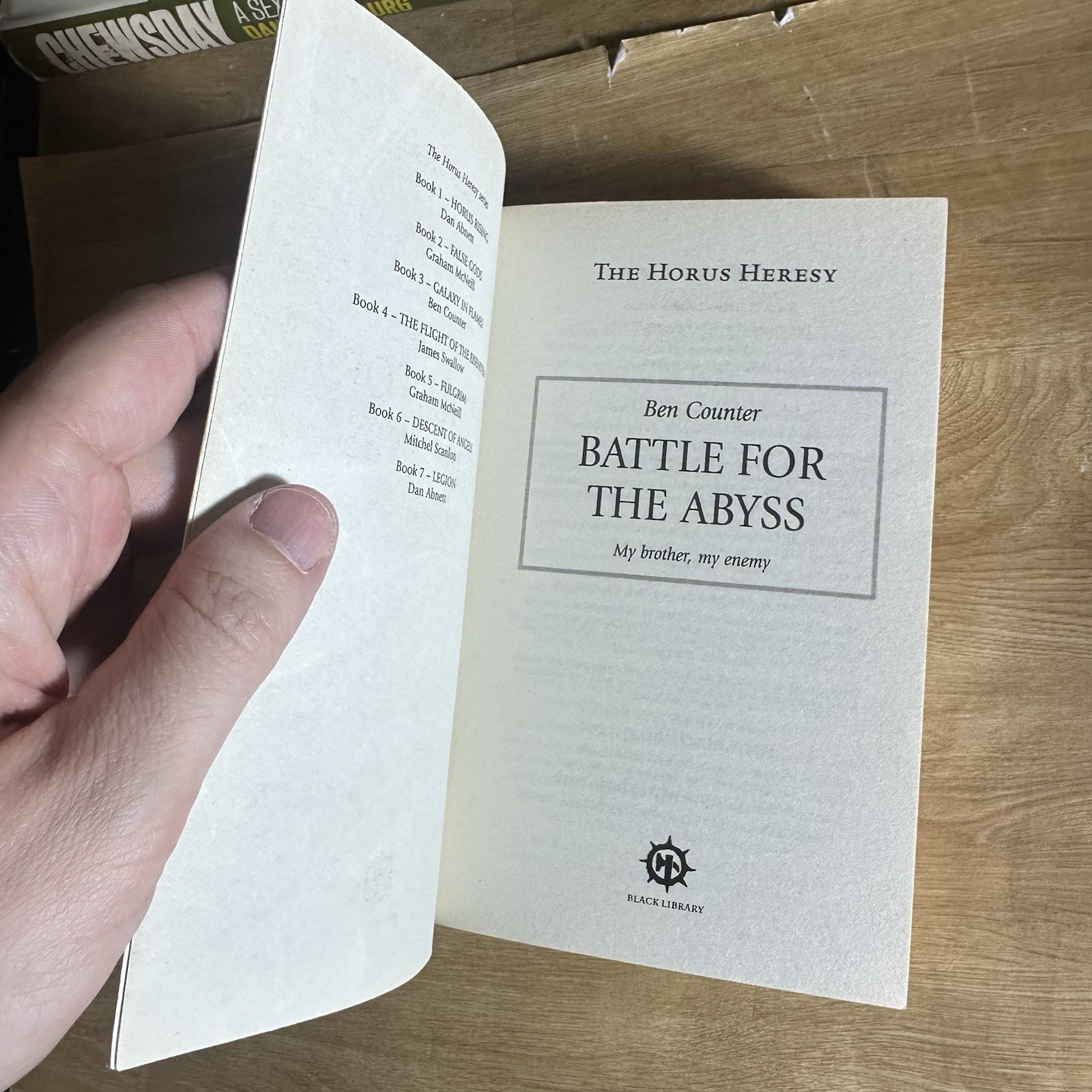 Battle for the Abyss Horus Heresy Warhammer 40k Mass Market Paperback Counter