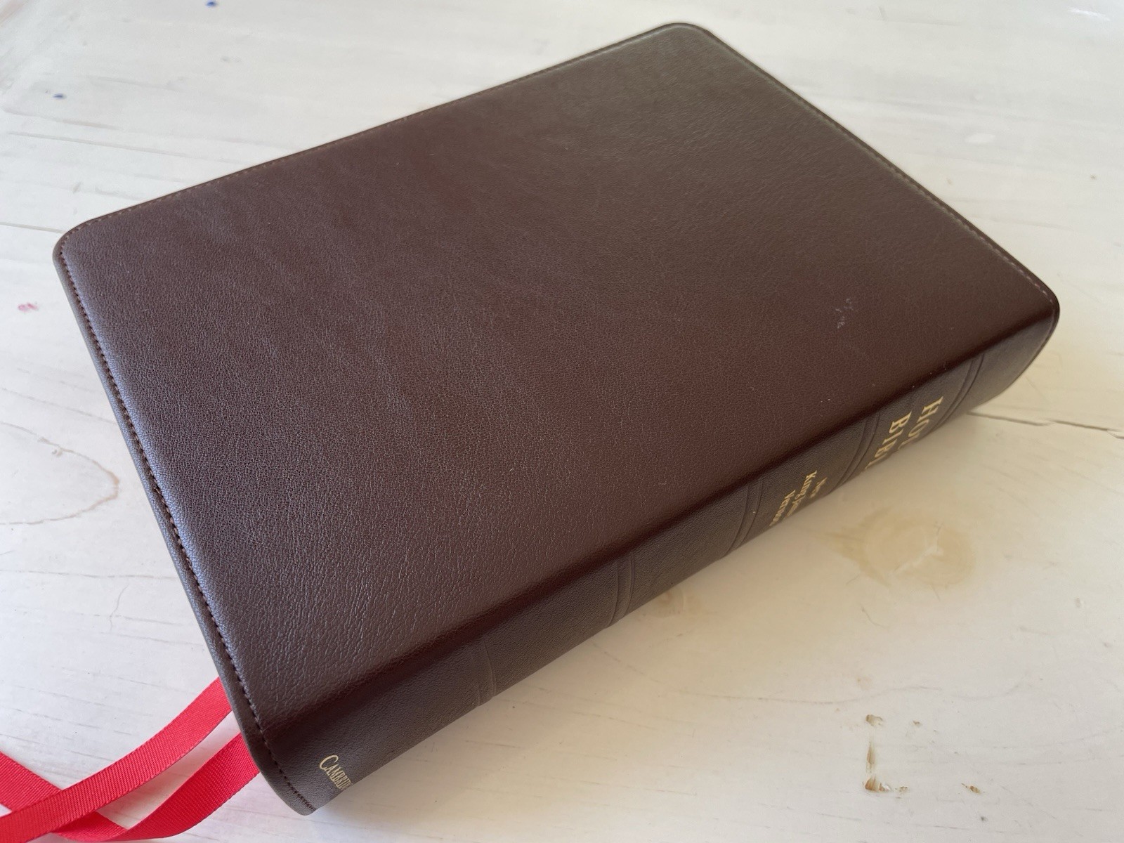 Rare Cambridge NKJV Clarion Bible Pilot Binding, Brown Edge-Lined Calfskin!