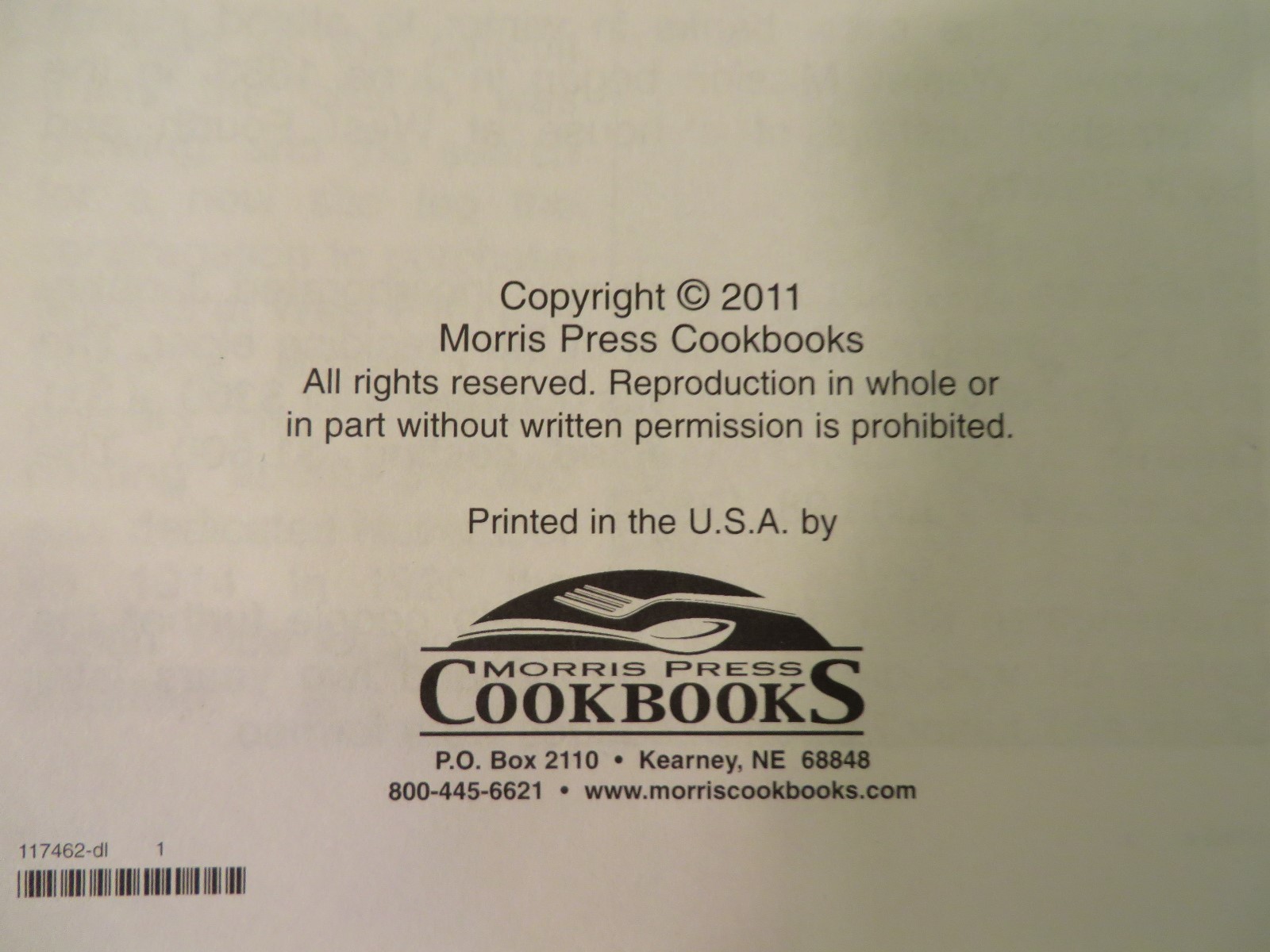 2011 Seasoned With Love: Collection of Recipes Morris Press Cook Book Soft Cover