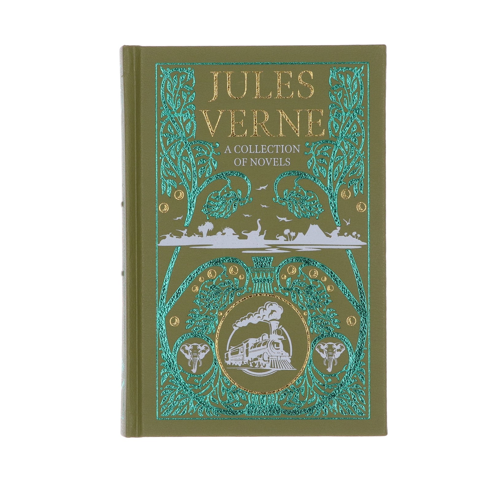 A Set of Jules Verne Novels With Sprayed Edge – Fic – Leather Bound HB