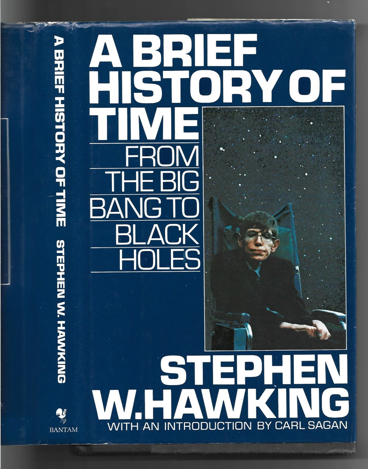 A Brief History Of Time From The Big Bang to Black Holes HC/DJ 1988 Bantam Book