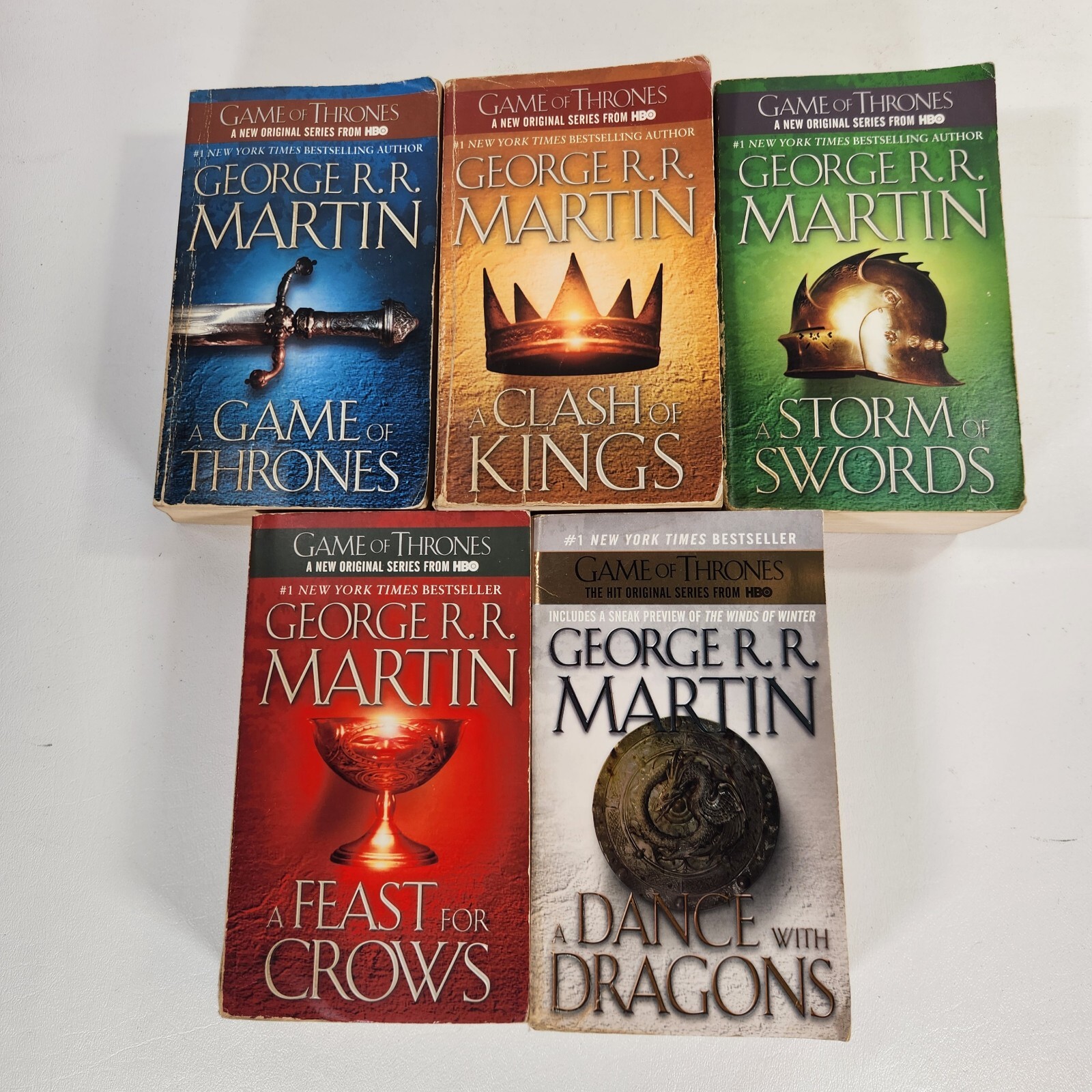 A Song of Ice and Fire (Game of Thrones) by George R.R. Martin Lot of 5 Complete