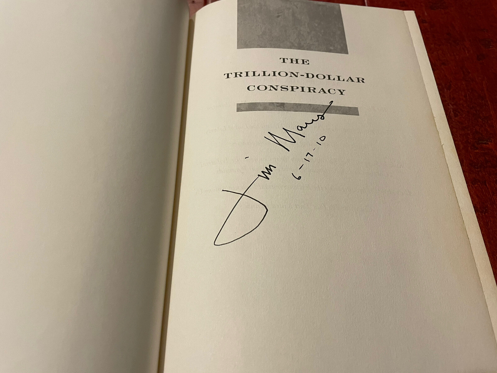 The Trillion-Dollar Conspiracy by Jim Marrs 🖋️ Signed By Author 🖋️