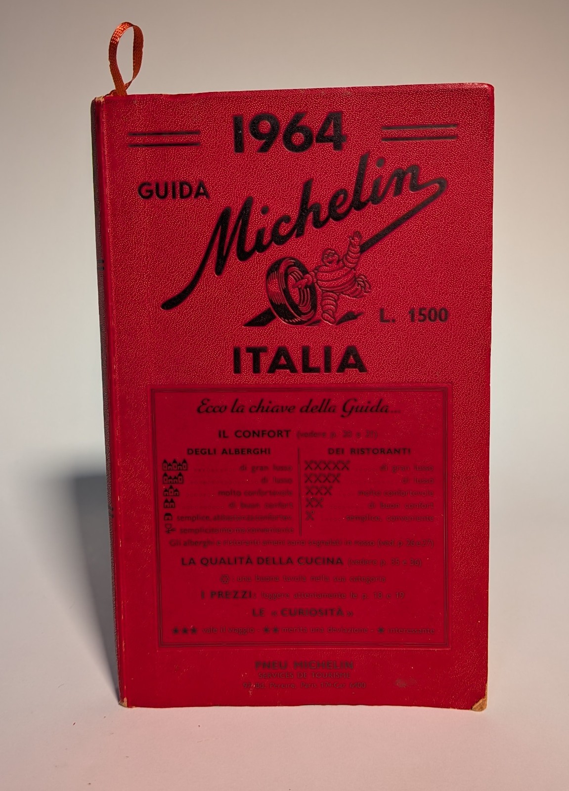 1964 Michelin Italia Guide — Italian Language Edition Vintage Travel Collectible