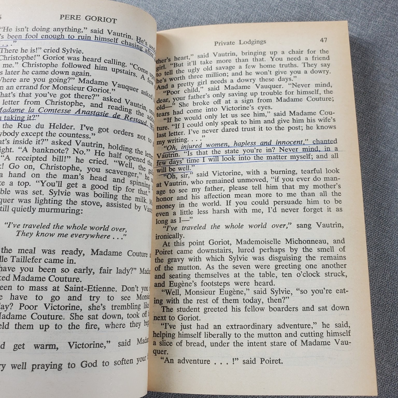 Pere Goriot Honore de Balzac 1962 Fourth Printing Signet Classic