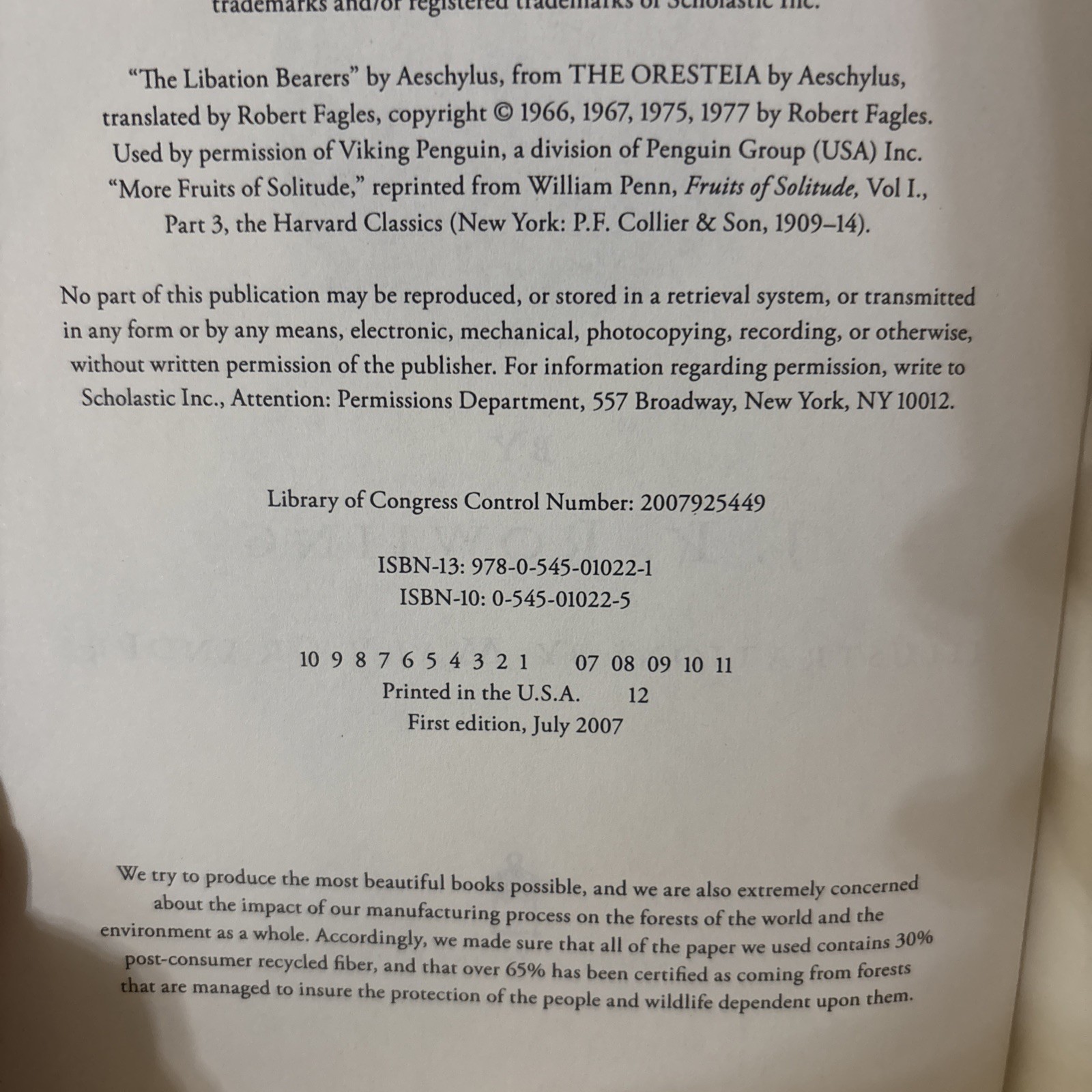 Harry Potter and the Deathly Hallows – 1st Edition- Error Edition 759 End Page