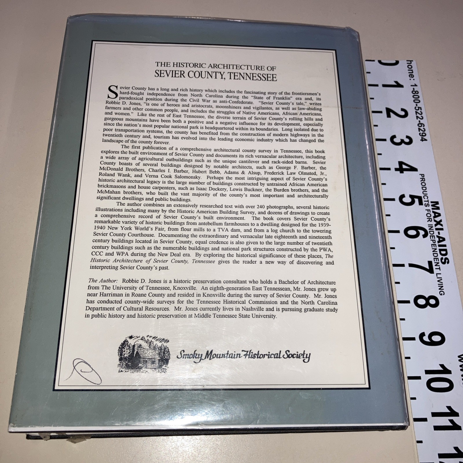 Historic Architecture of Sevier County Tennessee HC DJ Robbie Jones 1997 Ex lib