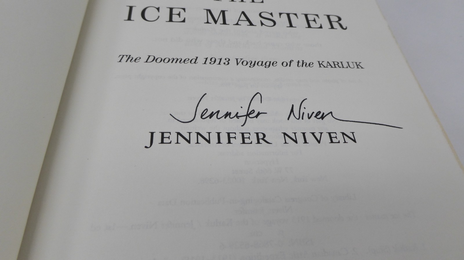 *SIGNED* The Ice Master: The Doomed 1913 Voyage… by Jennifer Niven (HC, 2000)