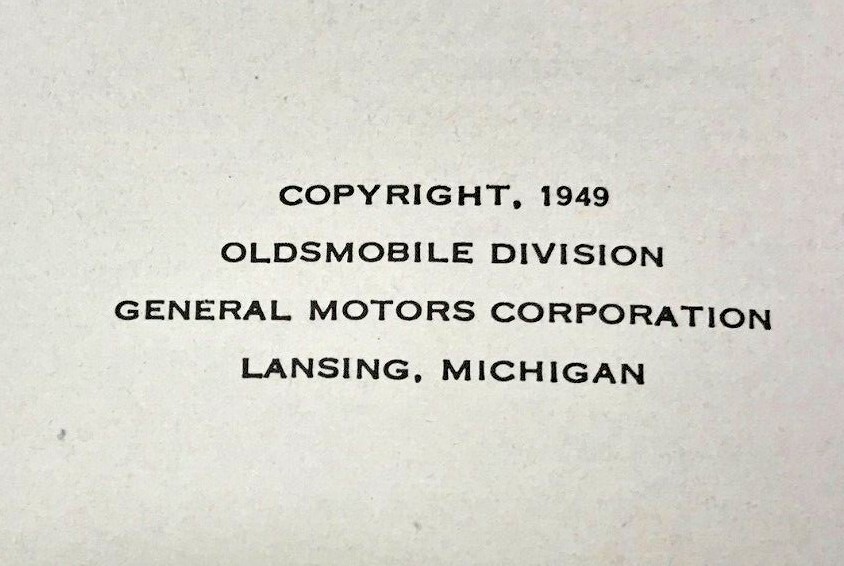 1949 ORIGINAL OLDSMOBILE 6 AND 8 SHOP MANUAL: 436 PAGES OF GOOD STUFF CAR BOOK