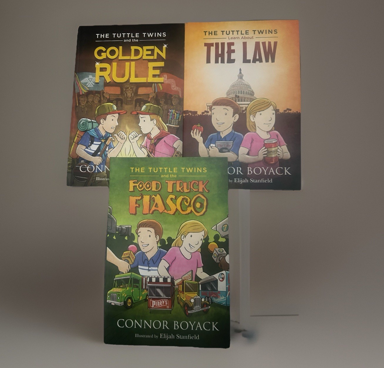 LOT 3 The Tuttle Twins Paperbacks Connor Boyack # 1 4 6 Law, Food Truck, Golden
