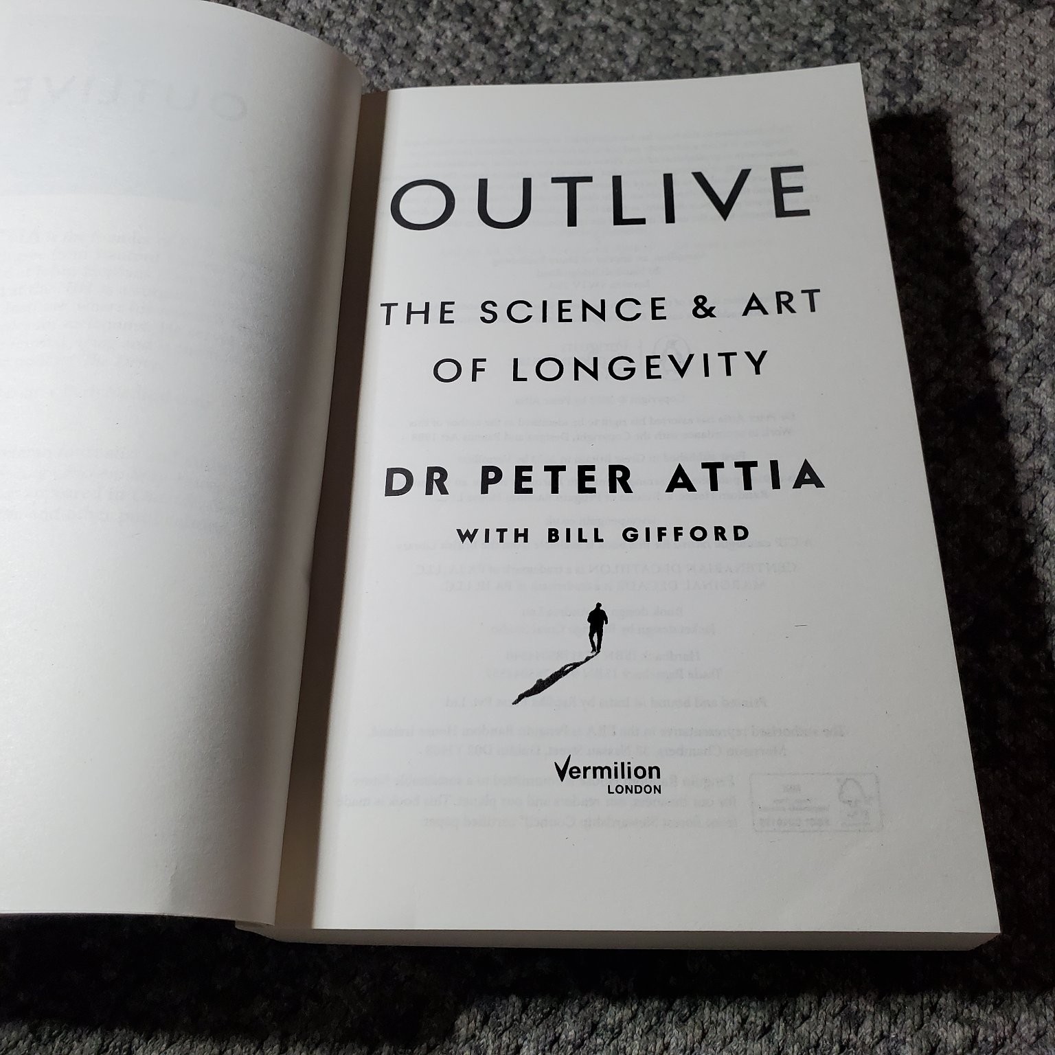 Outlive Dr Peter Attia 2023 Longevity Health Fitness Trade Paperback Vermilion