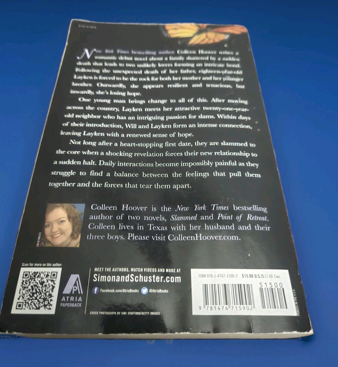 First Editon of “Slammed” And Signed By Author Colleen Hoover