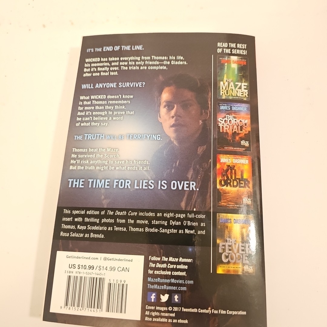 The Death Cure Movie Tie-in Edition; Ma- 9781524714451, James Dashner, paperback