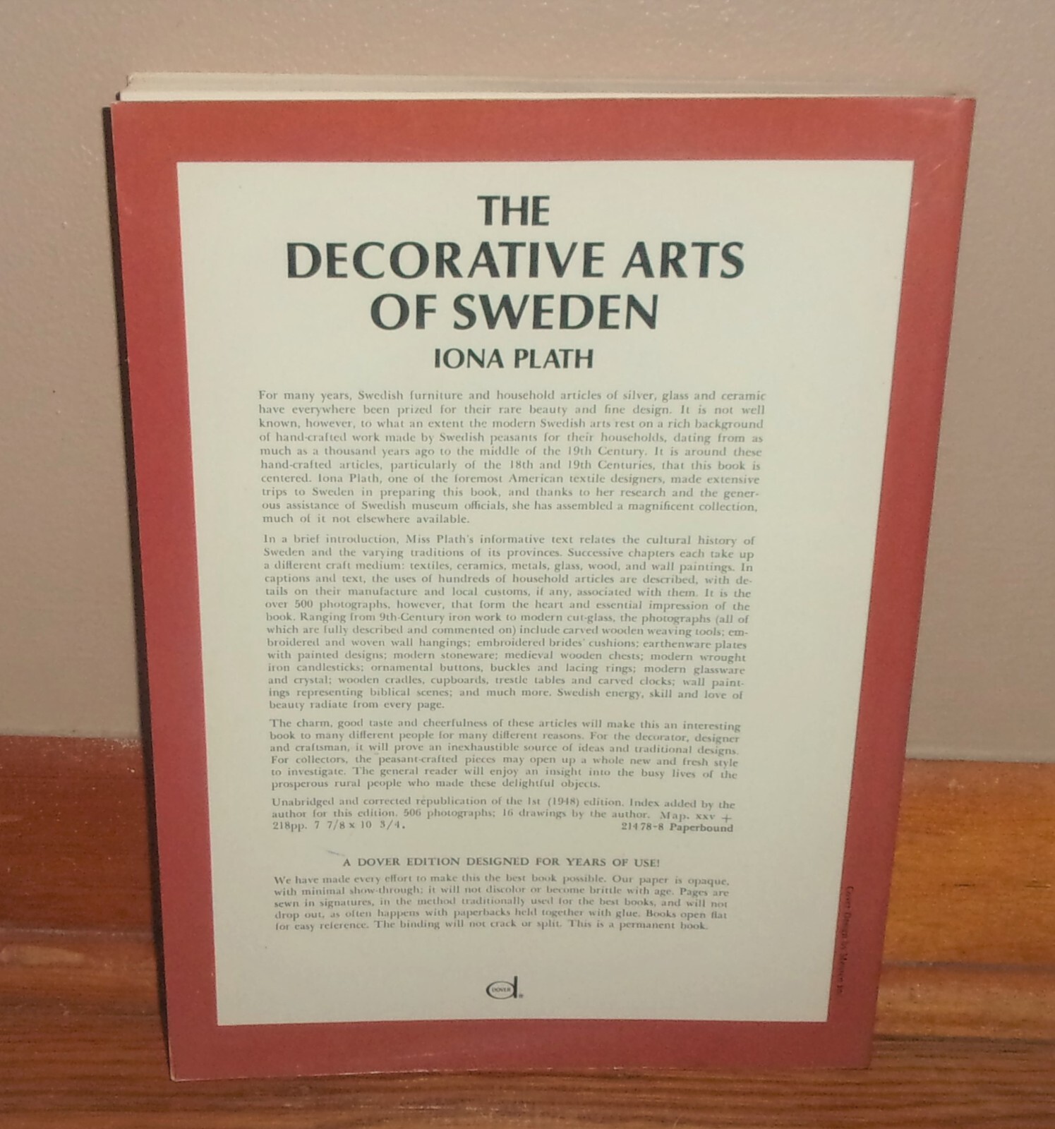 THE DECORATIVE ARTS OF SWEDEN-Furniture & Household Articles-IONA PLATH-Superb!