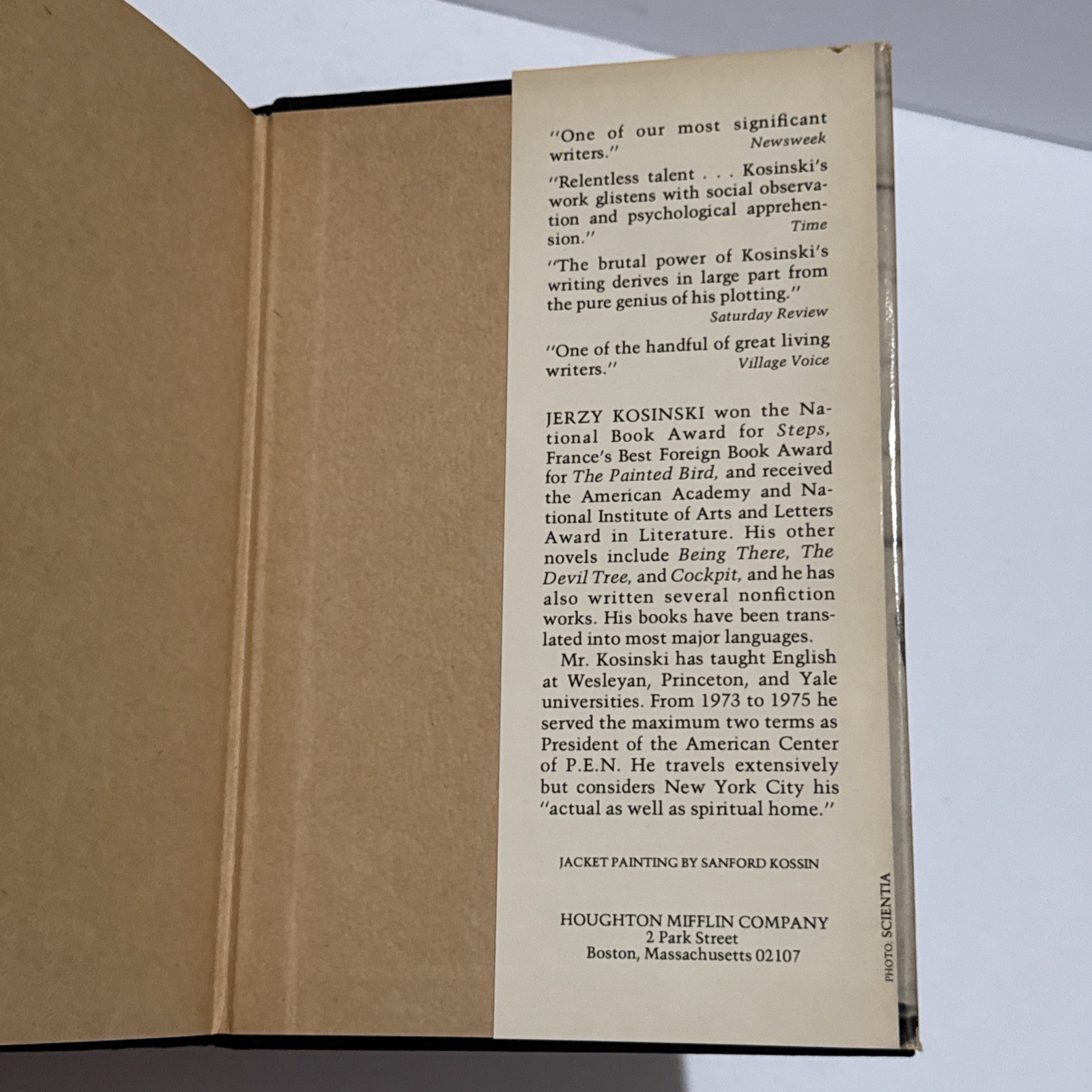 SIGNED Blind Date Jerzy Kosinski 1977 HC/DJ First/First Houghton Mifflin