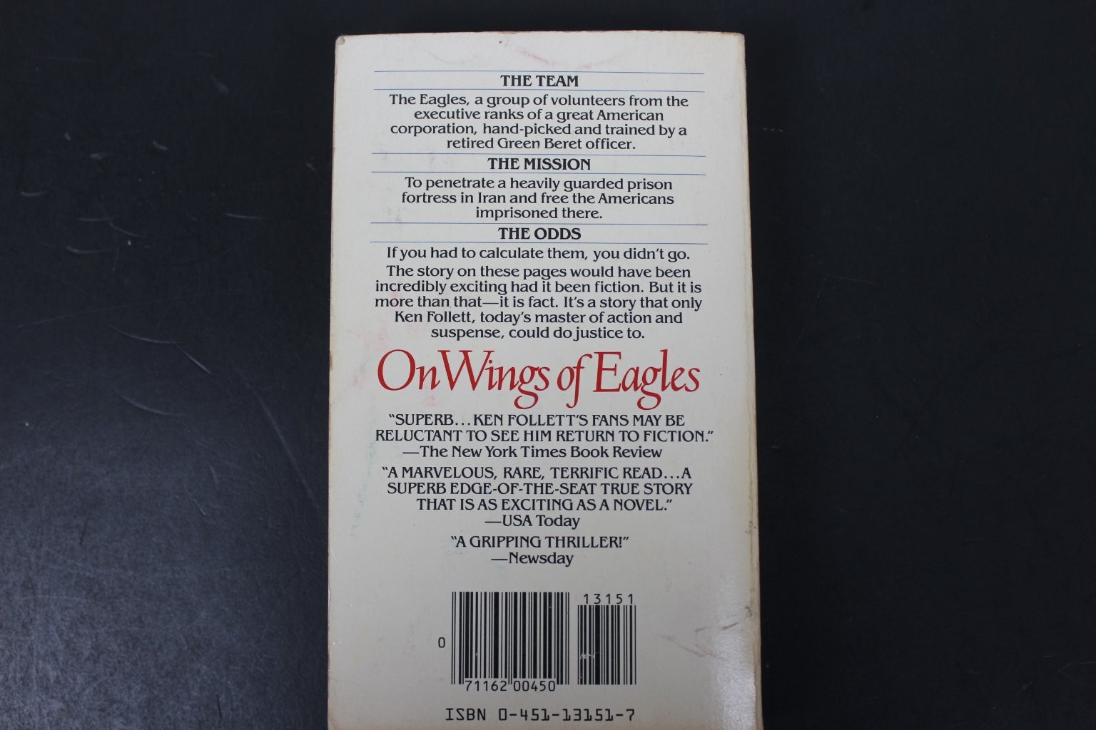 On Wings of Eagles Ken Follett 1984 First Signet Printing Nonfiction NAL PB