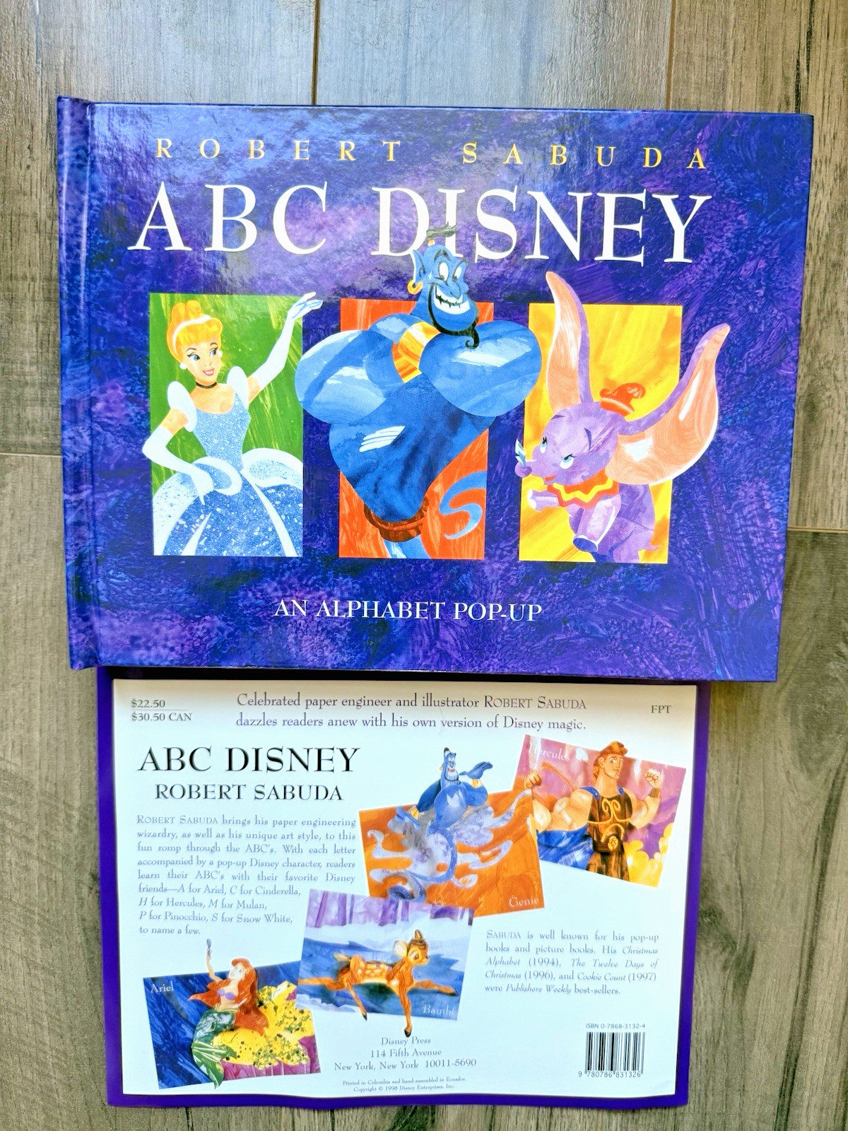 ABC Disney by Robert Sabuda 1998 Book Hardcover Alphabet Pop Up First Edition