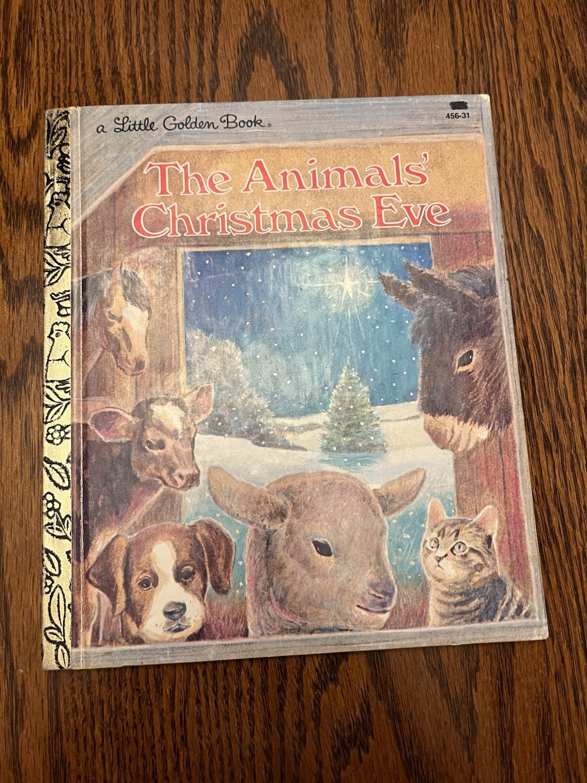 VTG Little Golden Book The Animals Of Christmas Eve #456-31 Copyright 1977