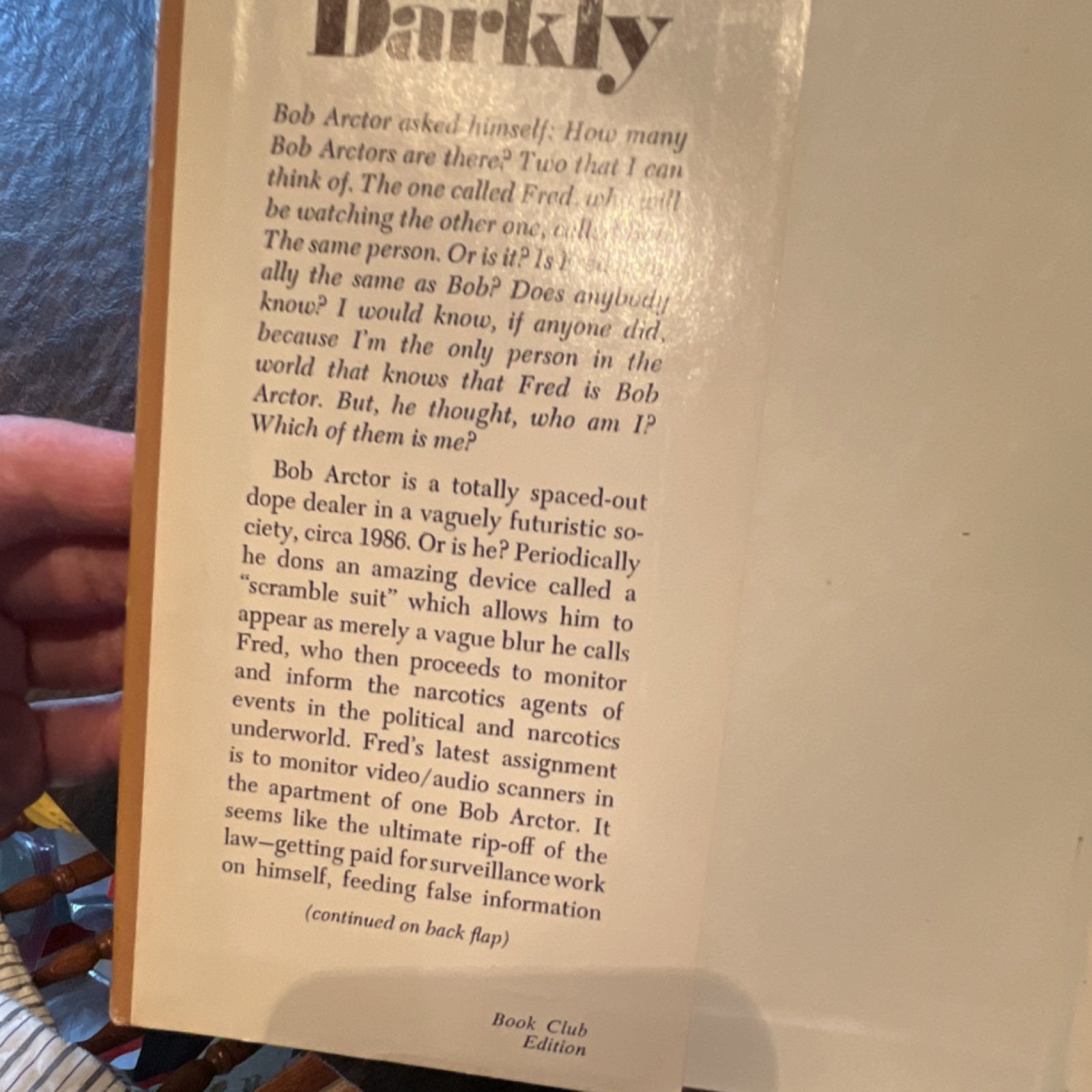 Philip K. Dick A Scanner Darkly Hardcover 1st Book Club Edition Doubleday 1977