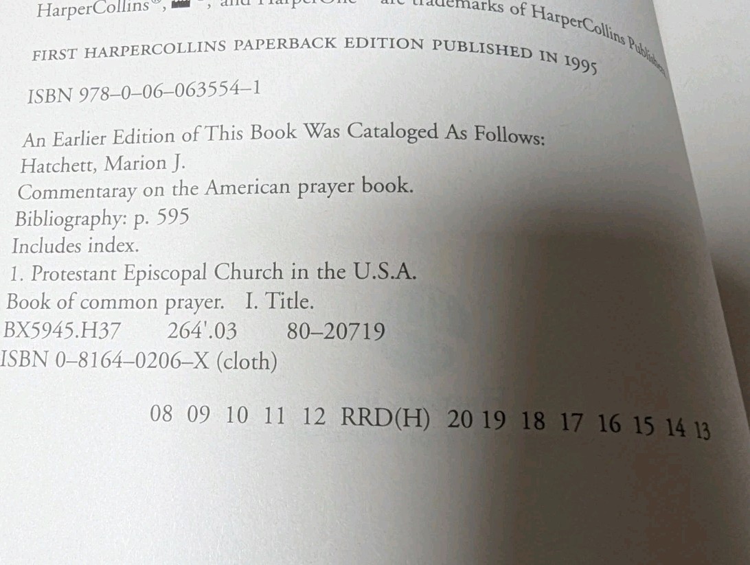 Vintage Rare Commentary on the American Prayer Book • Marion Hatchett 1995