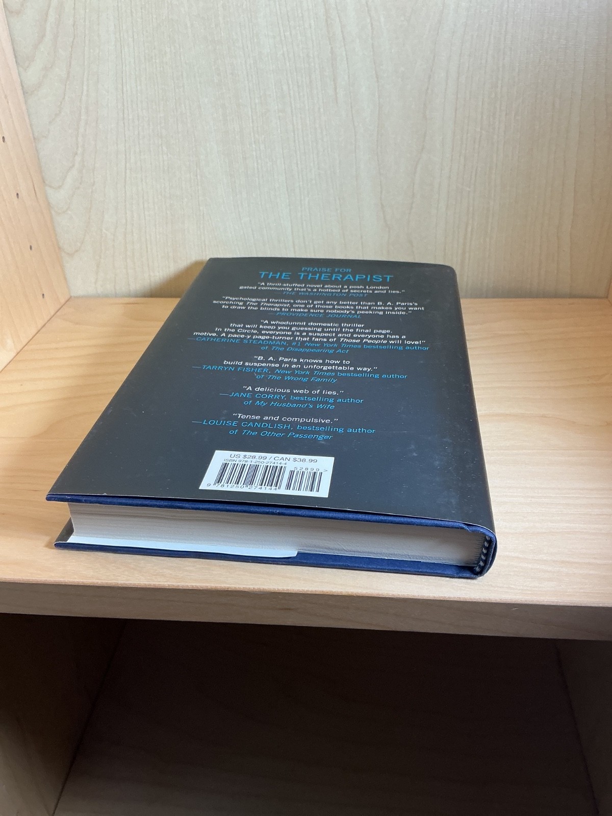 B.A. PARIS BOOKS Three Hardcovers The Therapist, Dilemma, The Prisoner. Like New