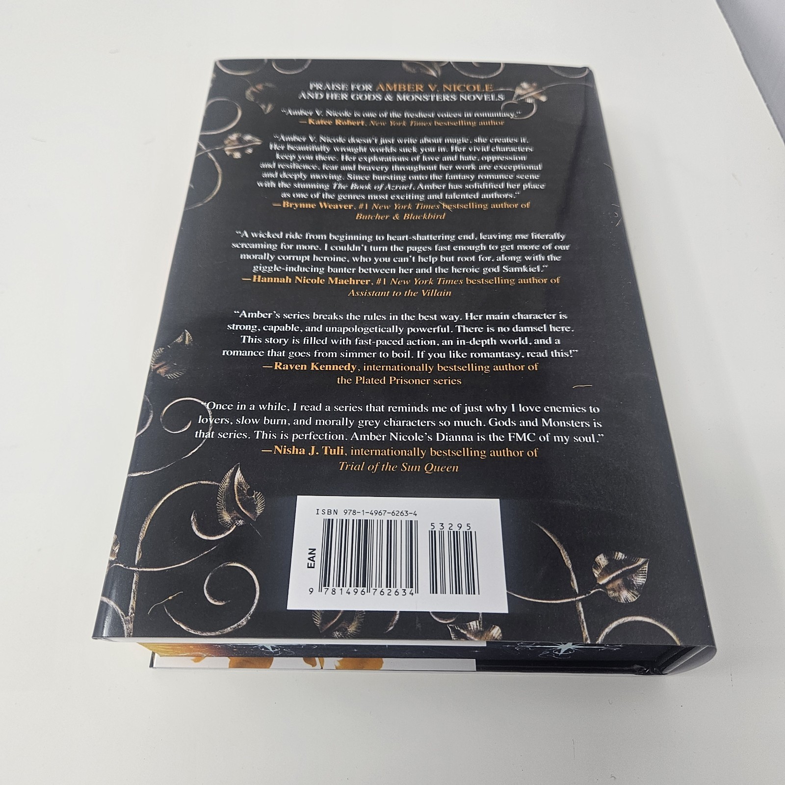 SIGNED! Amber V. Nicole The Book of Azrael Gods & Monsters Book One 1st Edition