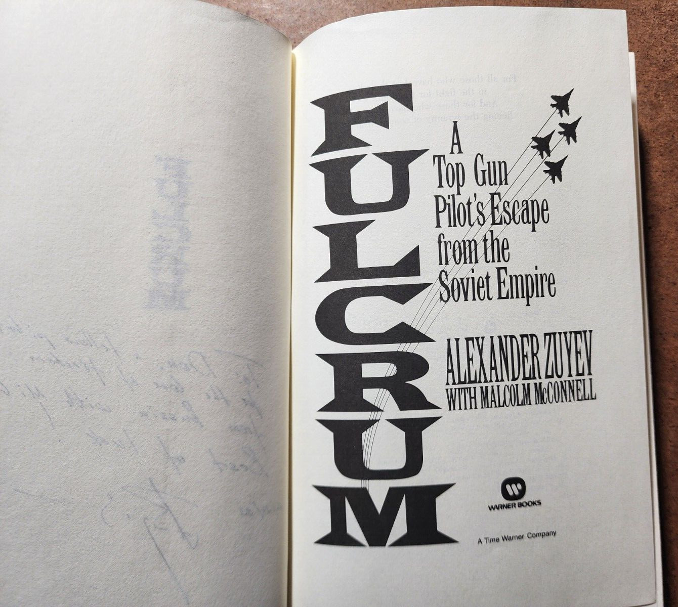 FULCRUM Top Gun Pilots Escape from Soviet Emp. Alexander Zuyev SIGNED 1st Print