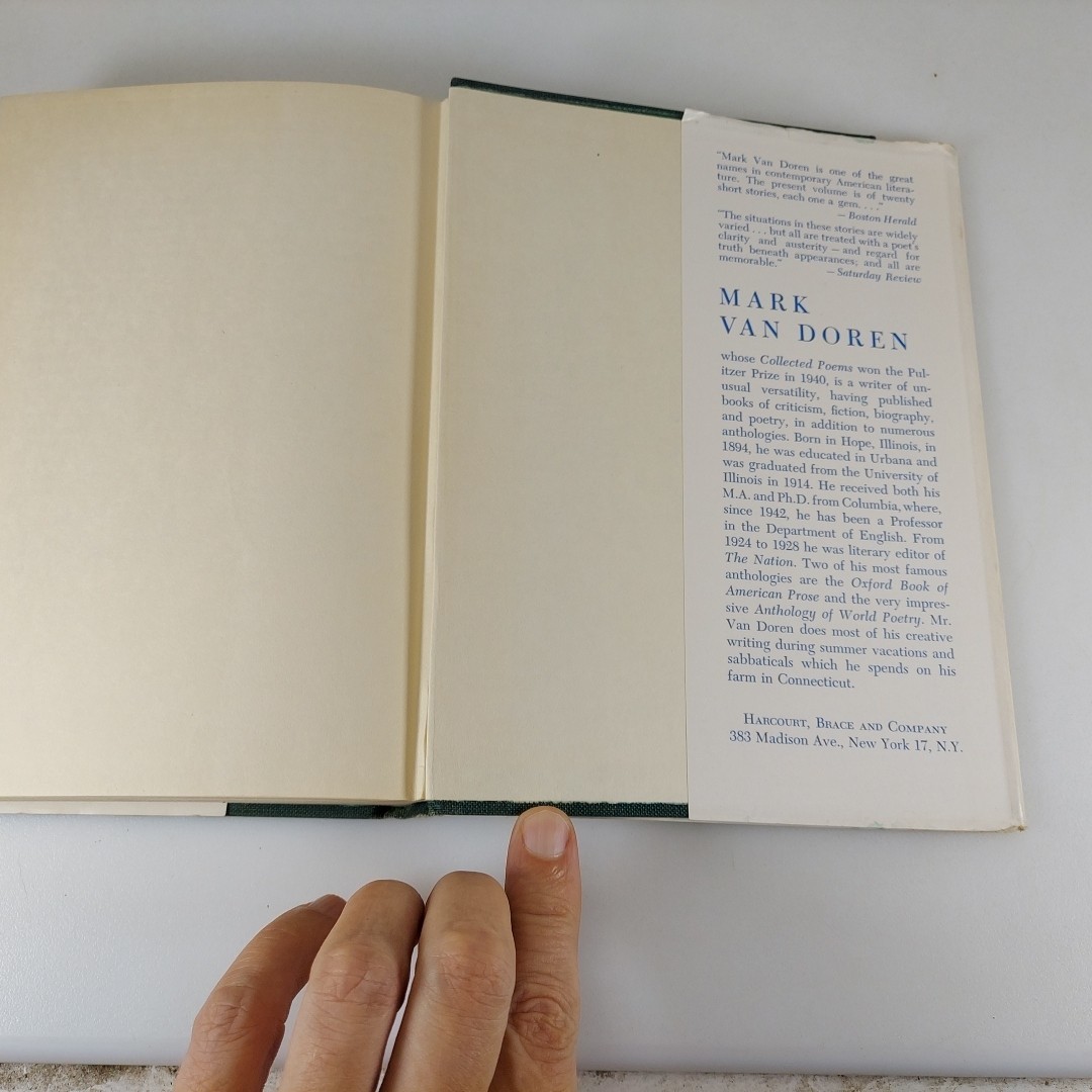 Home with Hazel and Other Stories Mark Van Doren 1957 HCDJ Harcourt Brace And Co