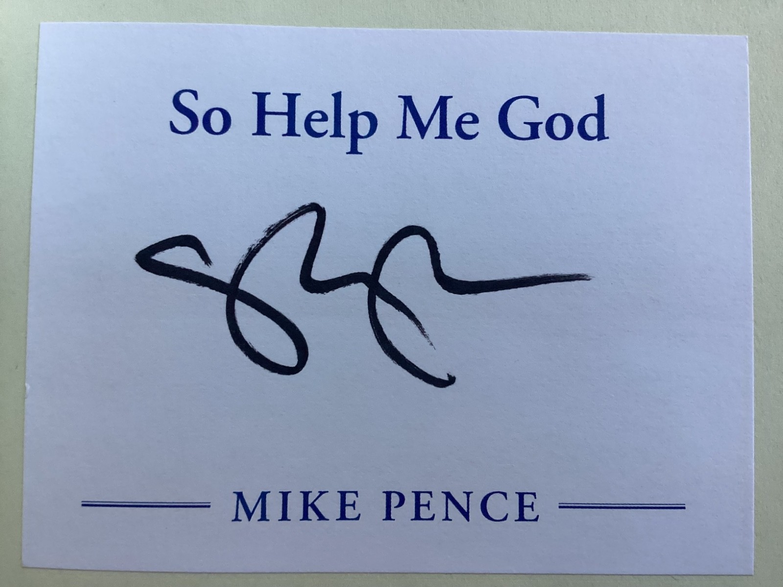 *Signed* So Help Me God by Mike Pence (2022, Hardcover) VP US Politics
