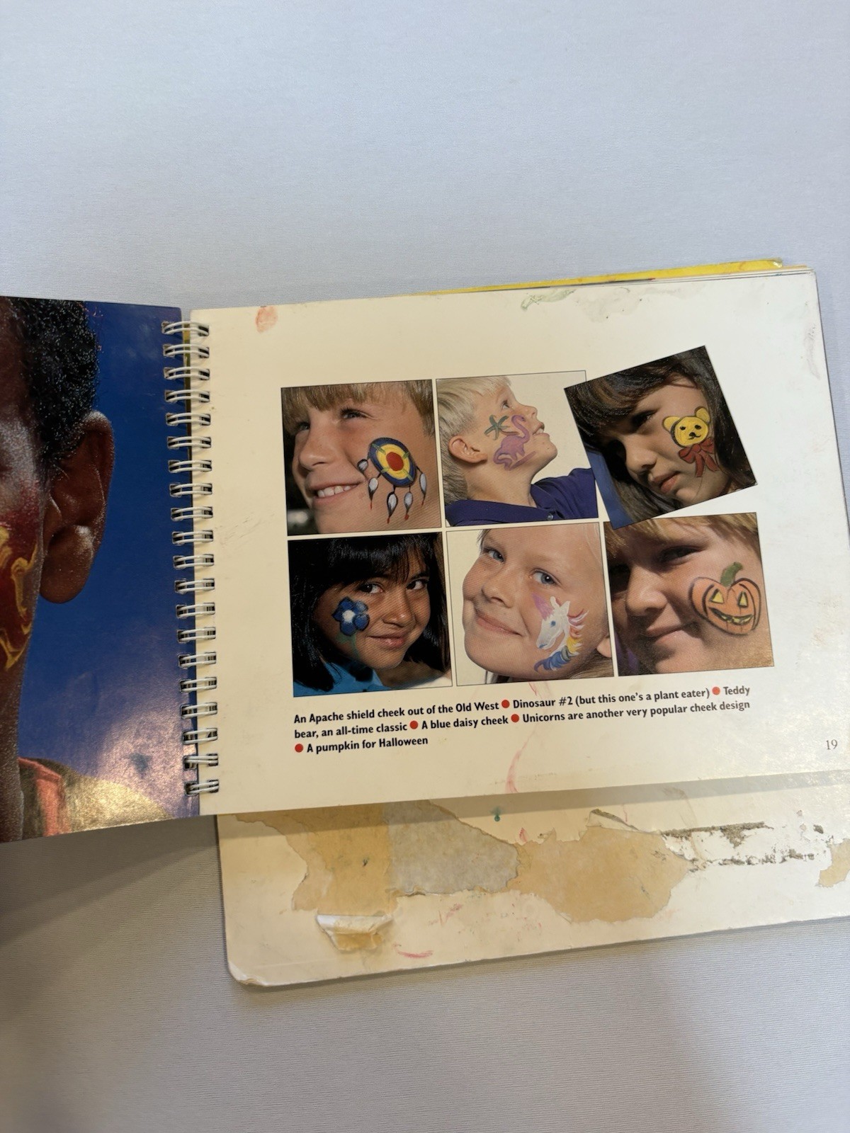 VTG 1990 FACE PAINTING~Klutz Press Spiral Book~Halloween ~ Parents Choice Award