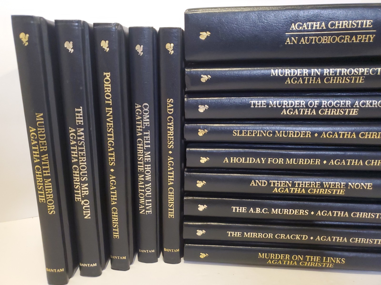 Agatha Christie Mystery Collection Bantam Leatherette HC Editions – Lot of 19