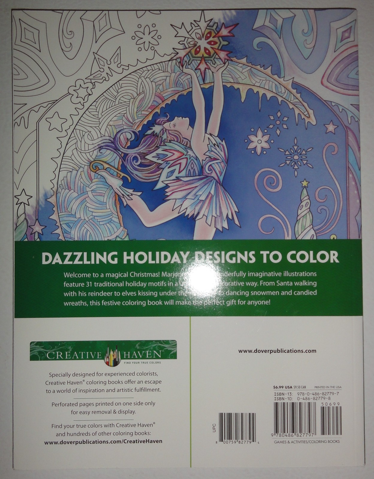 LOT 8 “CHRISTMAS” THEME COLORING BOOKS BY CREATIVE HAVEN/DOVER, NEW! $51 VALUE!