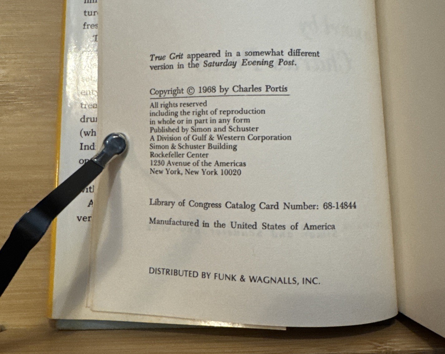 True Grit – Charles Portis – First Edition/Later Printing – 1968 Hardcover, HCDJ