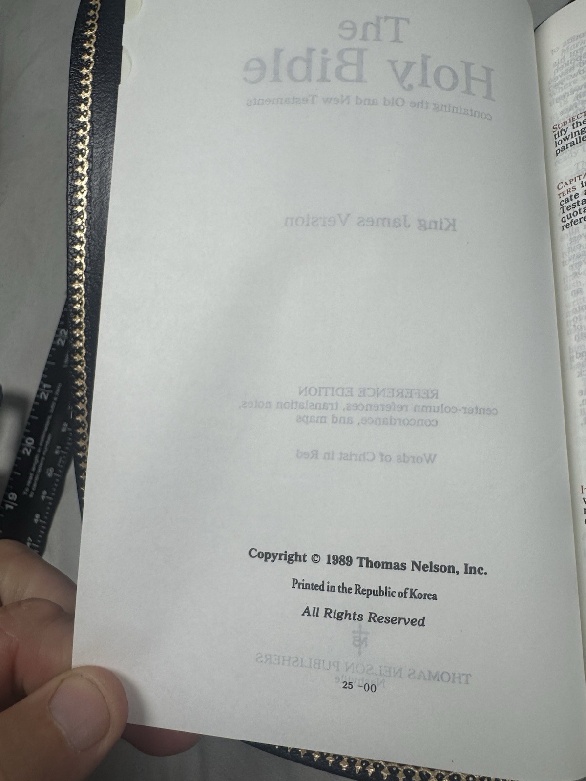 Holy Bible KJV Reference Edition Words of Christ Red Concordance Indexed