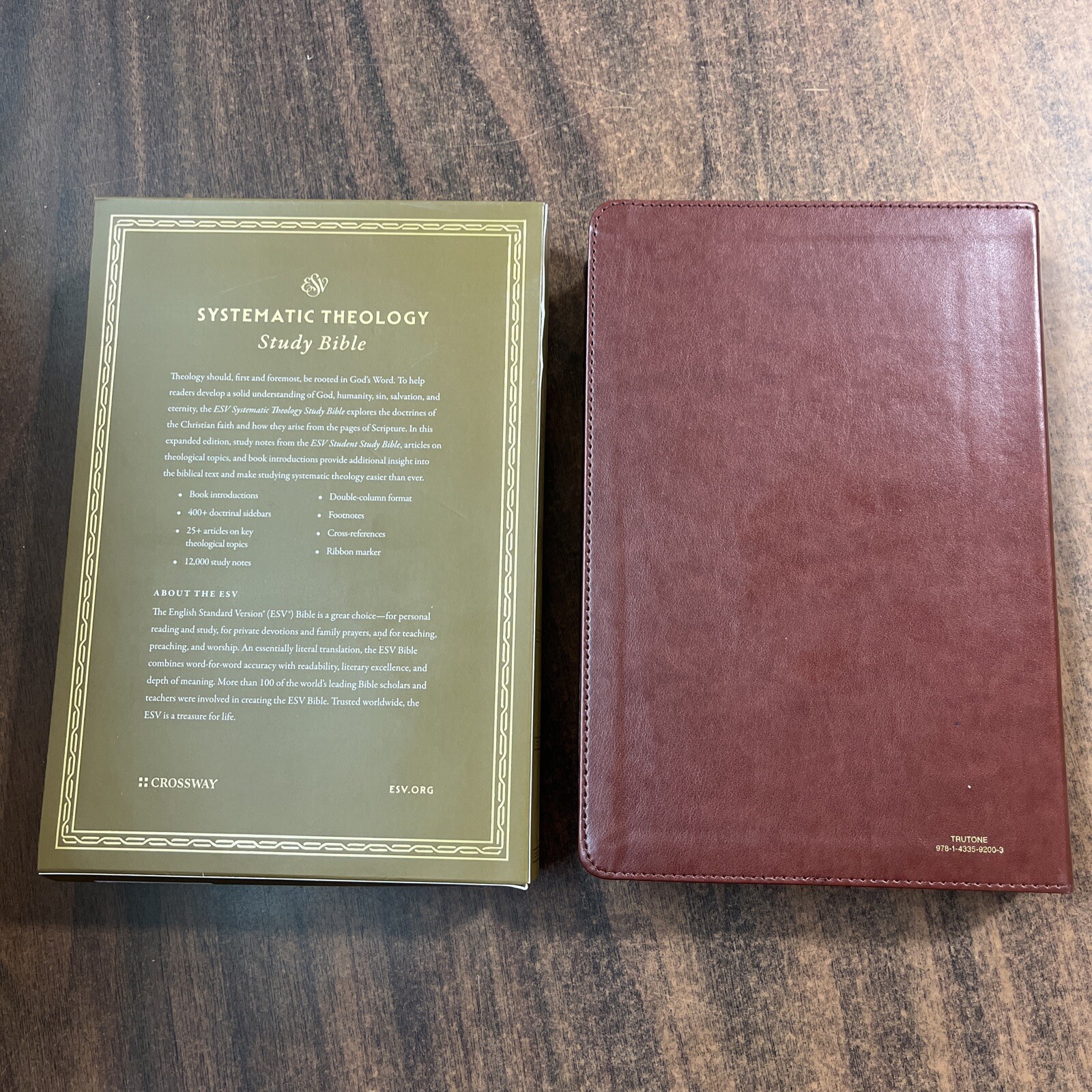 ESV Systematic Theology Study Bible – $69.99 Retail – Chestnut Brown TruTone