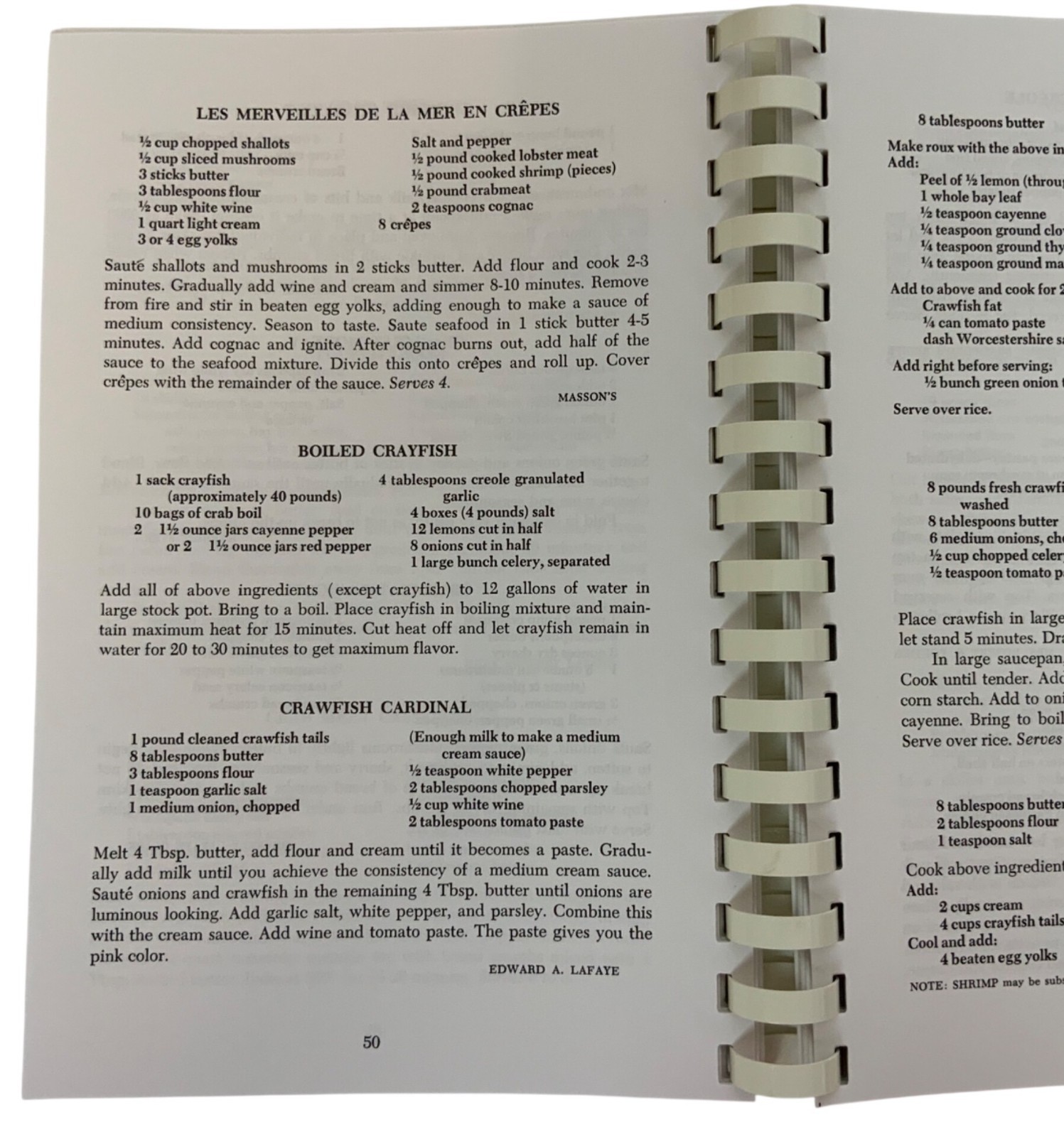 Recipes And Reminiscences Of New Orleans Cookbook Spiral Bound 1971 Southern
