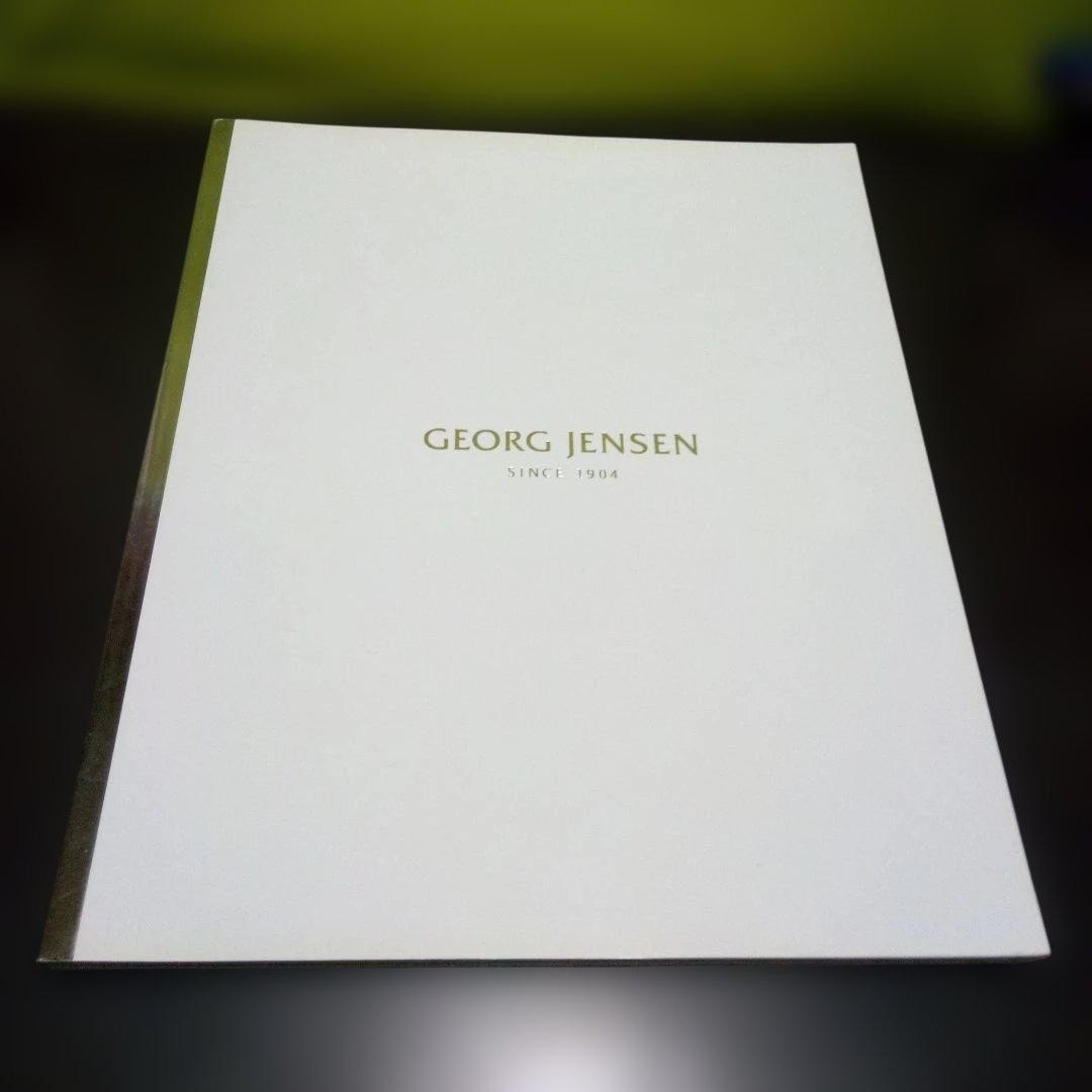 GEORG JENSEN Art Book White Cover 132 Pages Jewelry Catalog Used